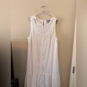 Catherines White Crochet-Detail Blouse